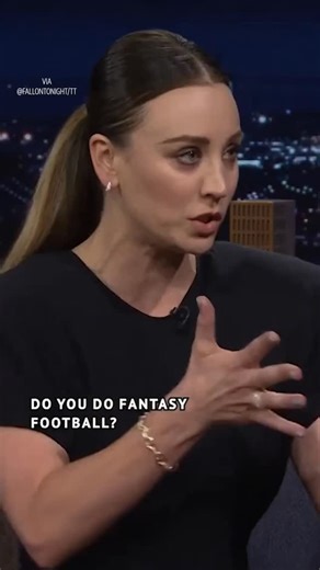 Yahoo Fantasy | Kaley Cuoco’s fiancé Tom Pelphrey is a HUGE fantasy football player 😳 (via @fallontonight) | Instagram