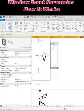 Window Inset Parameter in Revit | How It Works 🚀 #shorts #ytshorts #Revit