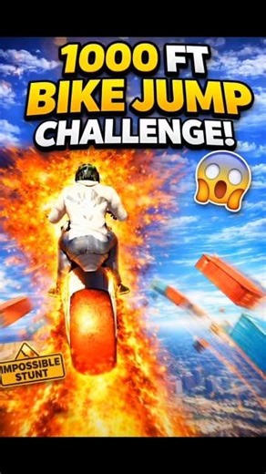 1000 FT BIKE JUMP CHALLENGE 😱
