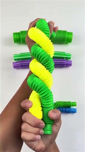 Pop Tube Twist Challenge Blue vs Green ASMR Battle #asmr #poptube #shortsfeed