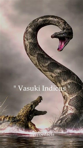 Snake Bigger Than Titanoboa?? 🐍 #prehistoric #titanoboasnake #vasukiindicus