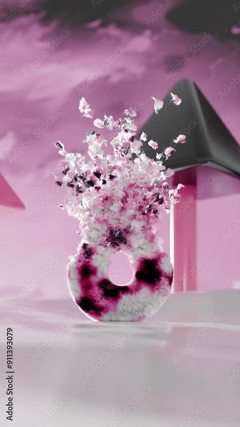 Fantasy loop dissolving jar 3D animation