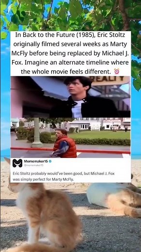 In back to the future (1985), Eric stoltz originally filmed several weeks as Marty McFly's