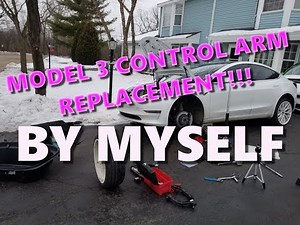 Tesla Model 3 Upper control arm replacement in my driveway!