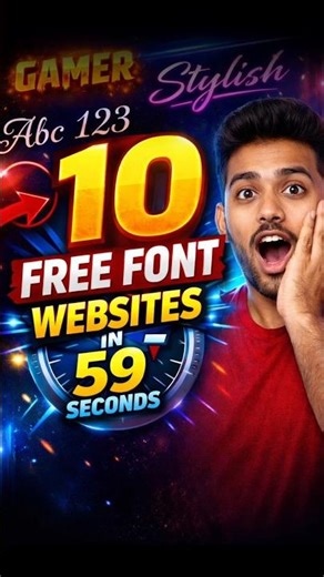 59 Seconds Mein 10 Free Font Generator Websites 😱 | Create Stylish Fonts for YouTube & Editing #edit