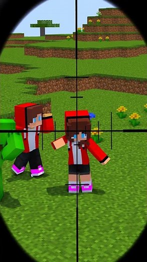 Dancing JJ Sister vs Assasain - MAIZEN Minecraft Animation #shorts