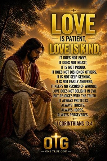 Love Is Patient, Love Is Kind | 1 Corinthians 13:4 Inspirational Bible Verse