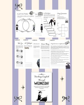 The Wednesday Netflix Series Worksheets| ELA & ESL Creative Activity Pack