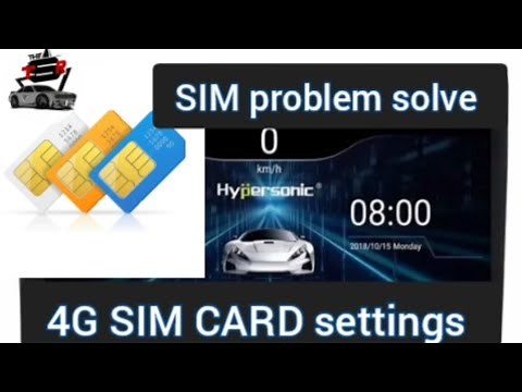 Hypersonic Android car stereo with SIM CARD SLOT 4G settings