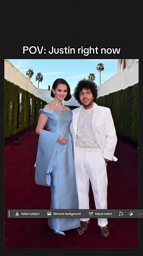 JB plays with Adobe Photoshop generative AI fill. #aitools #justinbieber #selenagomez #bennyblanco #photoshop #ai #fyp