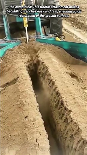 Fast and Easy Trench Filling Tractor Attachment Operation