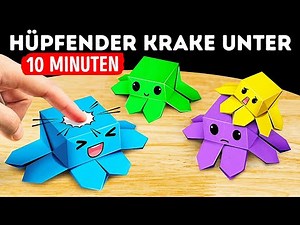 Er springt wirklich! ||Origami-Krake Schritt-für-Schritt