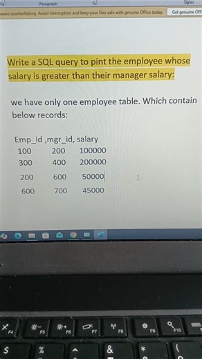 SQL query to print employees whose salary is greater than their manager#SQL interview query question