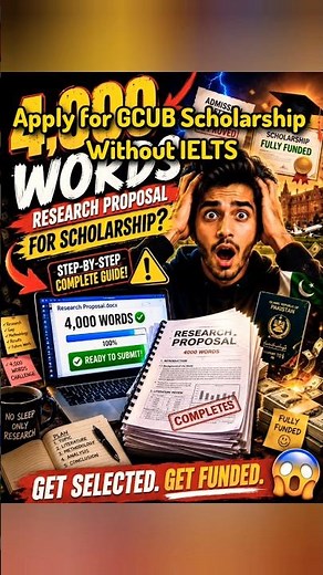 ⭐How to Write a 4000 Word Research Proposal | Fully Funded Scholarships (Step-by-Step) #studyabroad