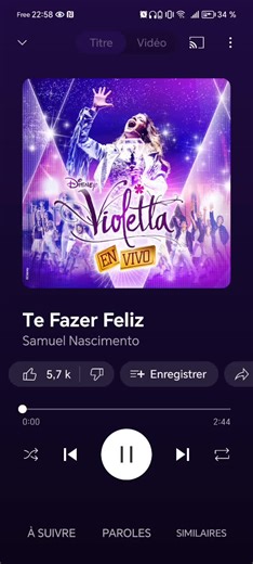 75ème chanson: Violetta: Te Fazer Feliz. #pourtoii #playlist #violettafan #soylunafan