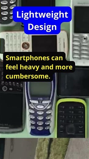 Lightweight Design: Dumb Phone vs Smartphone #LightweightDesign #SmartphoneVsDumbPhone #TechComfort
