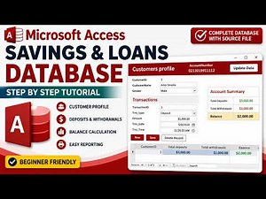 How to create a Savings and Loans management database