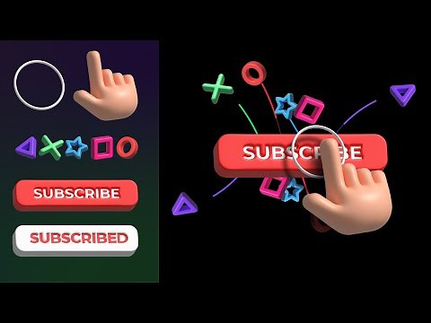 Trendy 3D Animated YouTube Subscribe Button in After Effects