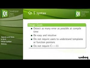 QtDD13 - Olivier Goffart - Signals and Slots in Qt 5