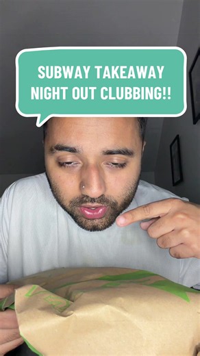 Subway takeaway night out: mukbang after a hangover