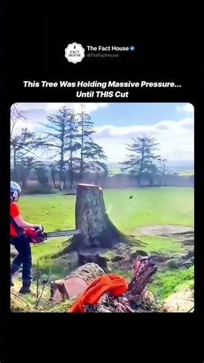 The Tree Was Holding Back Huge Force 🌳⚡