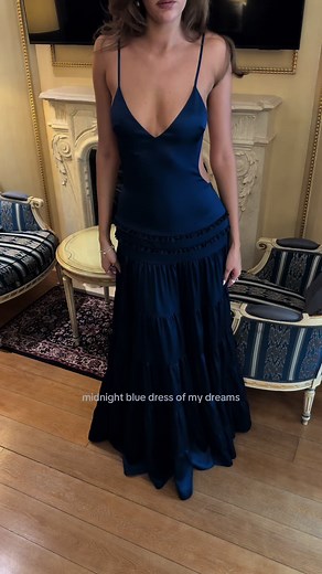 Raven Dress in Midnight Blue for Wedding Guests