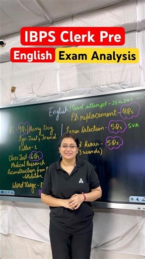IBPS Clerk Pre English Exam Analysis
