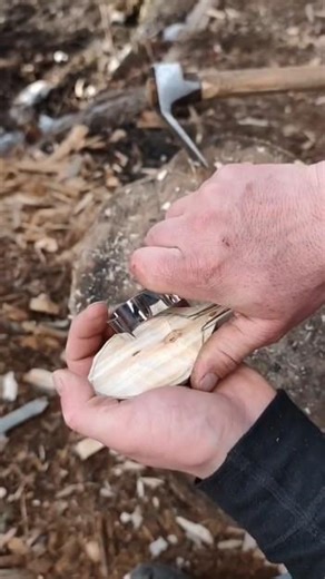 Handmade wood spoon Carving step by step!