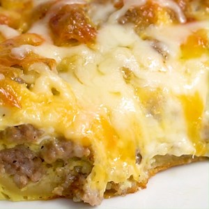 Sausage and Crescent Roll Casserole is so easy to make for a crowd. You’ll find all the elements of a great breakfast in this one casserole- eggs, cheese, sausage, and crescent rolls. Recipe: https://spicysouthernkitchen.com/sausage-and-crescent-roll-casserole/ | Spicy Southern Kitchen