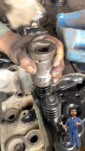 Removing Engine Valve Springs with old school method #automobile #shorts #viral