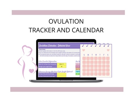 Ovulation Tracker | Google Sheets Template | Calender Sheet, Key Ovulation Dates and Mapping | Spreadsheet, Digital Tracker - Etsy