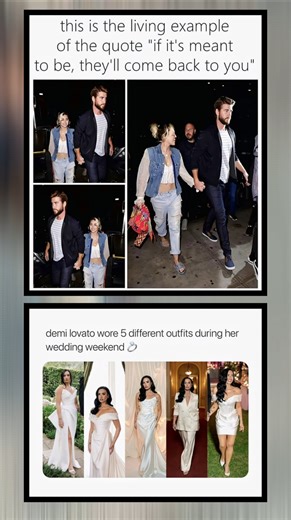 “If It’s Meant To Be…” 😂💔 | Miley Cyrus & Liam Hemsworth Meme + Demi Lovato Wedding Looks#shorts