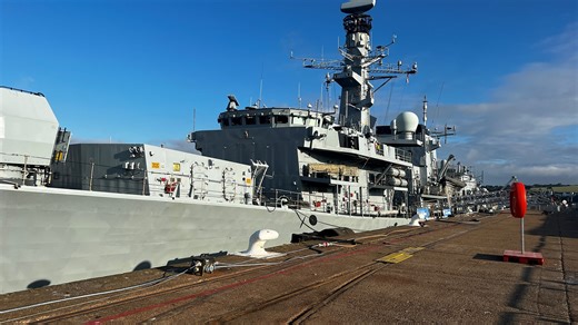 On board warship HMS Richmond in Falmouth for Armed Forces Day