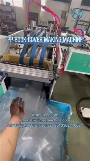 School Book Cover Packaging Machine PP Transparent Book Cover Heat Sealing Bag Machine, 3 Moulds