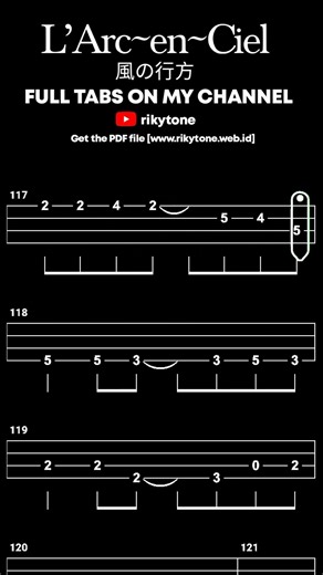 【BASS TAB】L'ARC-EN-CIEL - 風の行方 (KAZE NO YUKUE) #shorts #basstabs #larcenciel