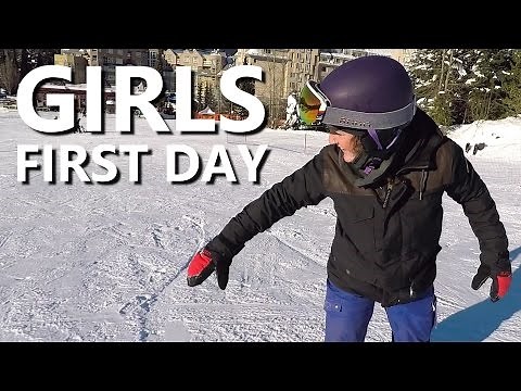 Girls First Day Snowboarding - Beginner Snowboard Tips