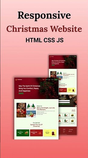 Design Christmas website | HTML CSS & JavaScript #html #css #coding #javascript