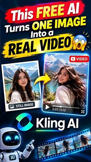 Title:This FREE AI Turns ONE IMAGE Into a REAL VIDEO 🤯Tool: Kling AI