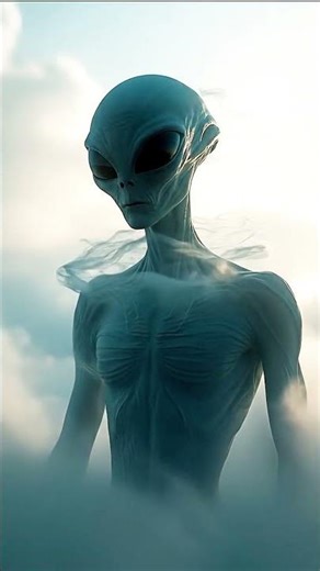 Alien in the Clouds ASMR 👽☁️ Mystical Cosmic Soundscape #asmr #alien #aishorts #shorts