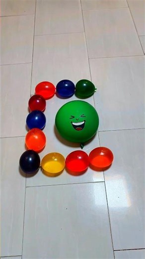Letter "C" and Green Balloon Color Popping Satisfying