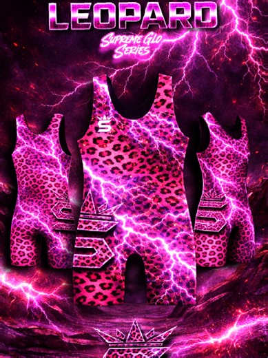 Electric Leopard Wrestling Singlet – UV Glow Technology