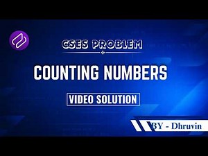 DP-22 Counting Numbers | Problem Solving | Competitive Programming | DSA | CSES