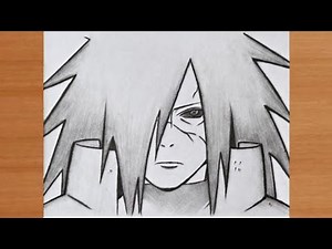 How to draw Madara Uchiha step by step || Anime drawing tutorial step by step for beginners