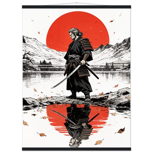 Premium Matte Paper Poster With Hanger Samurai Sunset Wall Art - Etsy