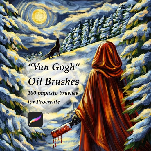 100 Procreate Oil Brushes | Impasto Brush Set | Thick Acrylic Strokes | Digital Oil Painting | Realistic Oil Texture | “van Gogh” Brushes - Etsy