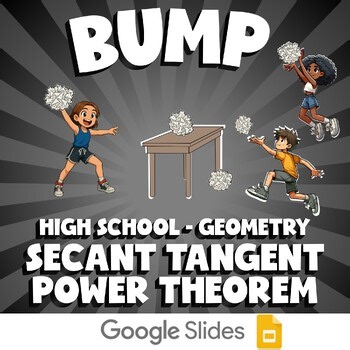 Secant Tangent Power Theorem BUMP Math Game - No Prep Geometry Review Activity