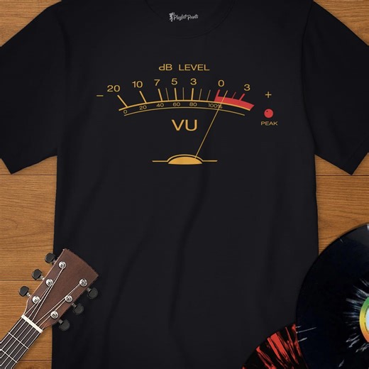 VU Meter Music T-shirt – Mixing Engineer Tee – Audio Recording Studio Shirt - Volume Unit Meter - Etsy