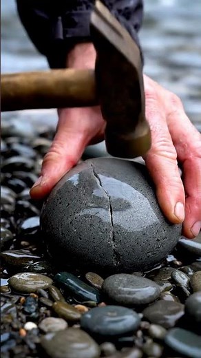 💎 Quartz Geode Reveal — Ultra-Realistic River ASMR