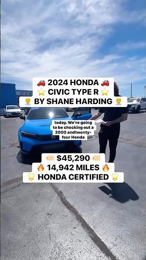 Shane Harding presents a 2024 Honda Civic Type R Stock# RX001715