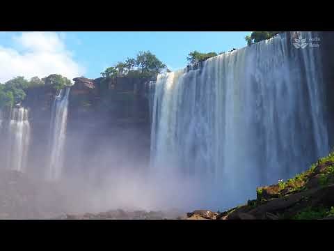 2nd Biggest Waterfalls in Africa (Kalandula falls, Angola) 10 hours nature sounds for sleep